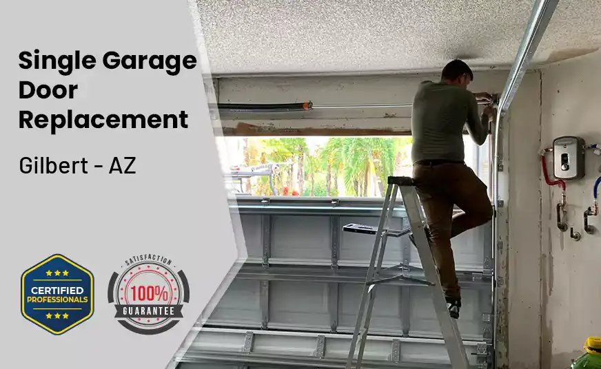 Single Garage Door Replacement Gilbert - AZ 